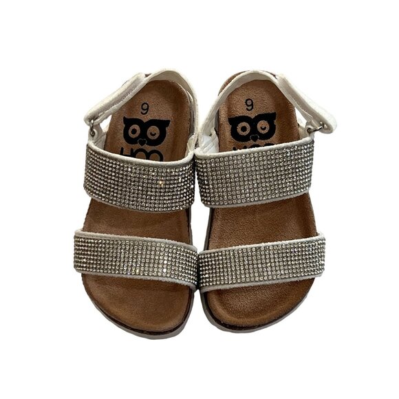 Hoo Ella Rhinestone Sandals in Silver - Picture 1 of 8